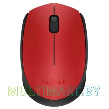 Мышь Logitech M171 Wireless Mouse (красный/черный)
